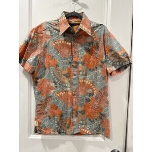 Diesel Shirt Men L Hawaiian Fans Floral SS